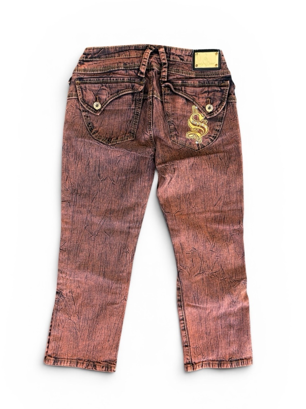 Baby Phat Y2K Acid Wash Capri Jeans Size 1